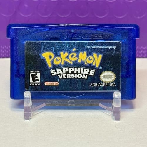 Pokemon Sapphire Version GBA [Authentic – New Battery] Gameboy Advance Cartridge