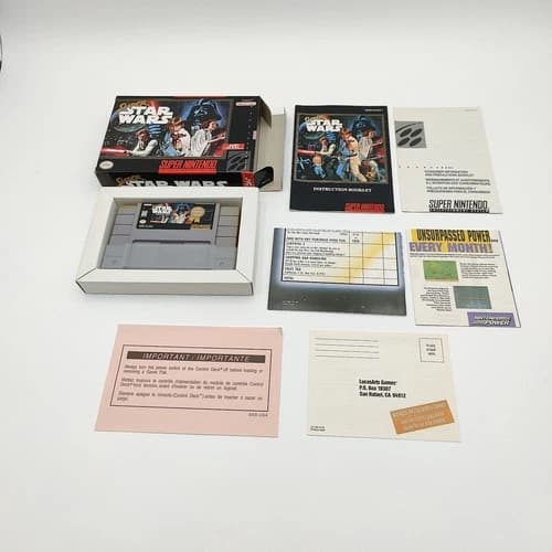 Star Wars Return of the Jedi Super Nintendo SNES Complete in Box CIB W/ Reg Card