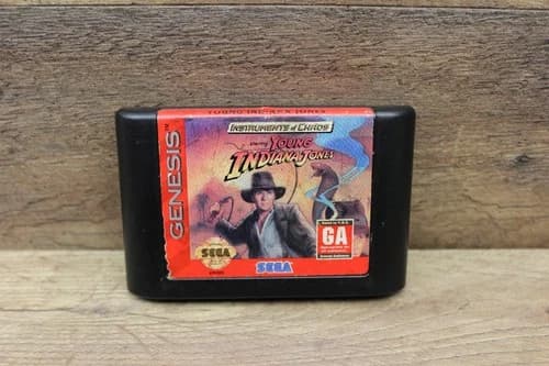 SEGA Genesis YOUNG INDIANA JONES Video Game CARTRIDGE ONLY Instruments of Chaos