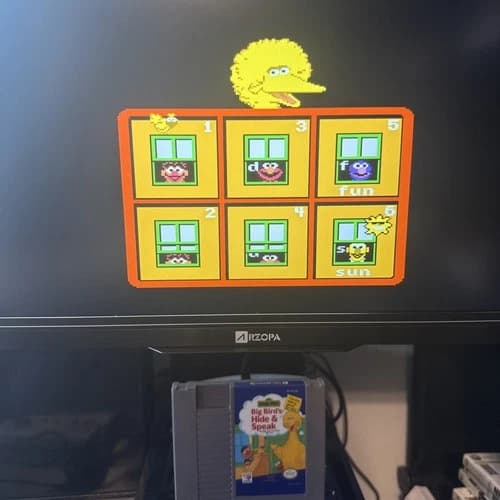 Sesame Street Big Bird's Hide And Speak - Nintendo NES Game