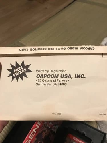 Super Street Fighter II 2 Genesis Box Registration Card Manual& Bart’s Nightmare