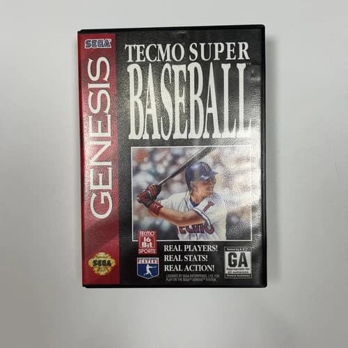 * Tecmo Super Baseball (Sega Genesis, 1994) Complete CIB
