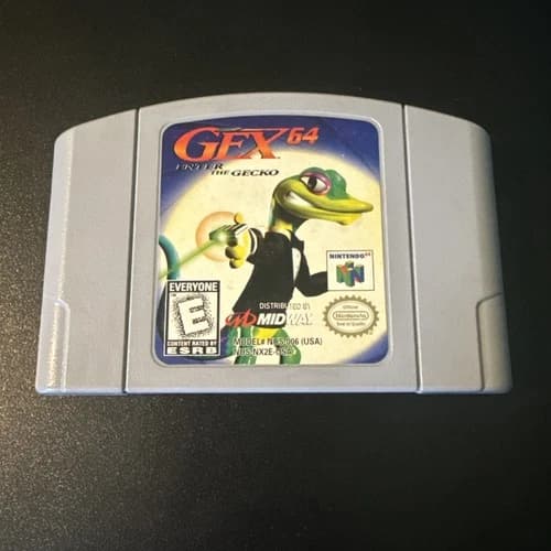 Gex 64: Enter The Gecko ( Nintendo 64 N64 1998 ) Authentic Tested Game Only