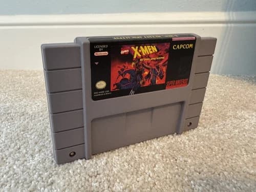 Super Nintendo SNES X-Men: Mutant Apocalypse Video Game Tested Working
