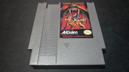 Swords and Serpents Acclaim Authentic Nintendo NES NRMT condition game cartridge