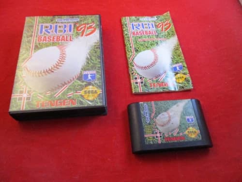 R.B.I. Baseball '93 (Sega Genesis, 1993) COMPLETE w/ Box manual game WORKS! 1993
