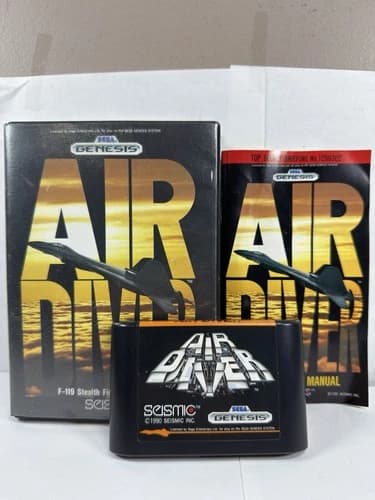Air Diver (Sega Genesis, 1990) Complete CIB TESTED!