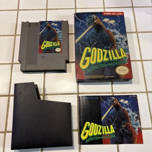 Nintendo NES Godzilla: Monster of Monsters! Complete In Box!