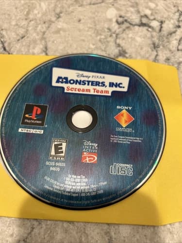 Monsters Inc Scream Team Playstation PS1 Video Game Disc Only
