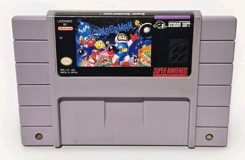 SNES SUPER BOMBERMAN ( SUPER NINTENDO SNES ) AUTHENTIC ~ TESTED WORKING
