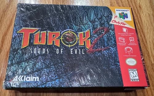 Turok 2 Seeds of Evil N64 (Nintendo) CIB, Box, Manual 1998