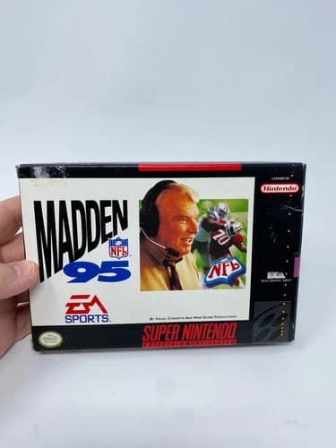 Madden NFL 95 - SNES Super Nintendo Entertainment System CIB Complete TESTED