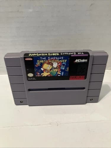 The Simpsons: Bart's Nightmare (SNES Super Nintendo 1991)Cartridge Only Tested