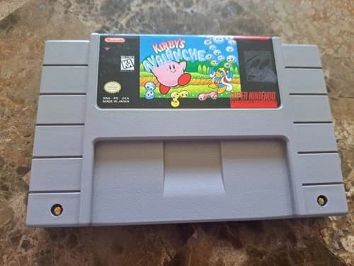 Kirby's Avalanche Super Nintendo SNES Authentic Working Free Fast Shipping