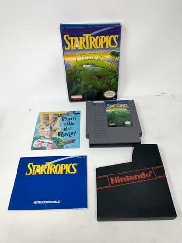Star Tropics (Nintendo NES, 1990) Complete CIB w/ Box, Manual, Letter, Cartridge