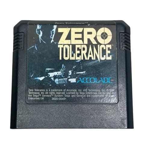 Zero Tolerance (Sega Genesis, 1994) Cartridge Only - Tested