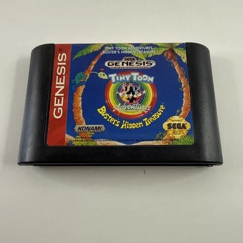 Tiny Toon Adventures Buster's Hidden Treasure (Sega Genesis) Loose Tested