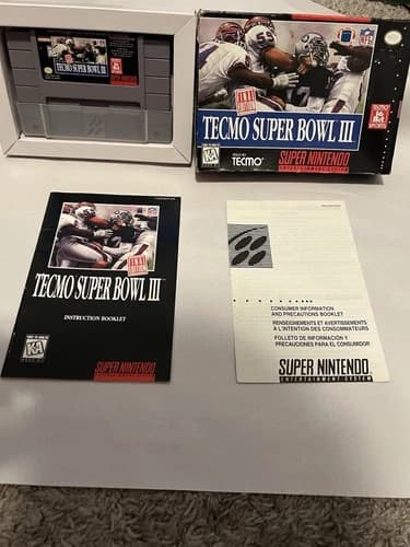 Tecmo Super Bowl III Final Edition SNES CIB Tested