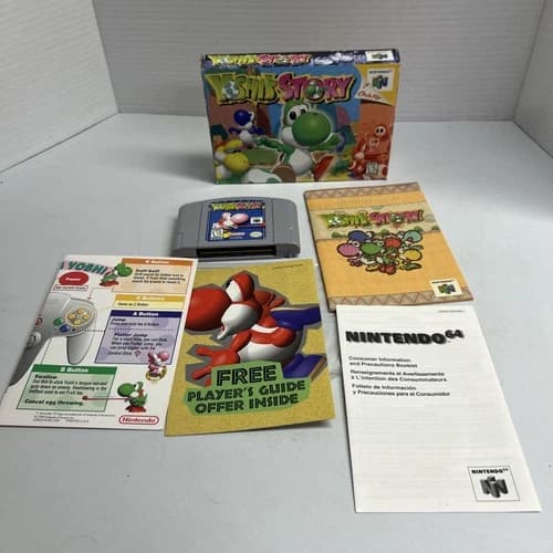 Yoshi's Story (Nintendo N64, 1998) Box Authentic Complete CIB Inserts Authentic