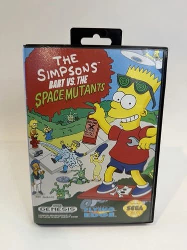Simpsons: Bart vs. The Space Mutants (Sega Genesis, 1992) CIB Complete Tested