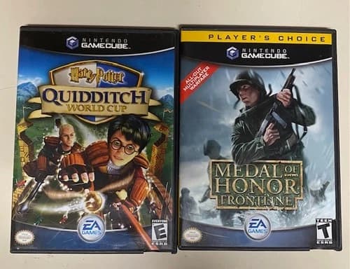 Gamecube games, Harry Potter Quidditch World Cup, Medal of Honor Frontline (E59)