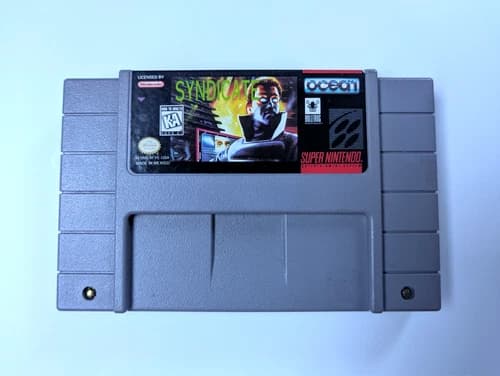 Syndicate (SNES Super Nintendo 1993) Tested and Working