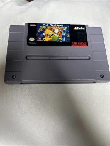 The Simpsons Bart's Nightmare (SNES, 1992) • Cart Only • Tested