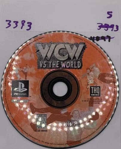 WCW vs The World (Sony PlayStation 1, PS1, 1997) Disc Only No Track #3393