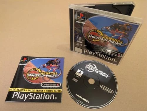 No Fear Downhill Mountain Biking PlayStation 1 PS1 Game Complete With Manual