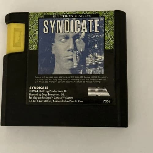 Syndicate for Sega Genesis Cart NOT TESTED
