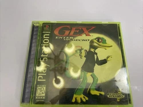 Gex Enter The Gecko PS1 Sony PlayStation 1 CIB Complete In Box Black Label