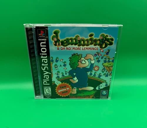 Lemmings and Oh No More Lemmings (Sony PlayStation 1 PS1, 1997)