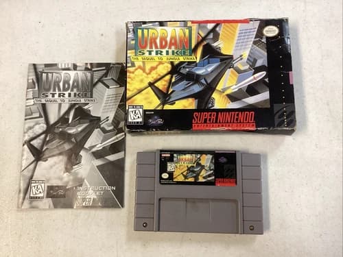 Urban Strike (SNES, 1994) CIB MANUAL TESTED Good Condition