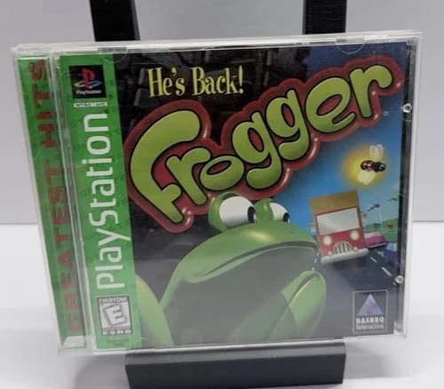 FROGGER HE'S BACK PS1 PLAYSTATION 1 GREATEST HITS COMPLETE CIB HASBRO 1997 VTG