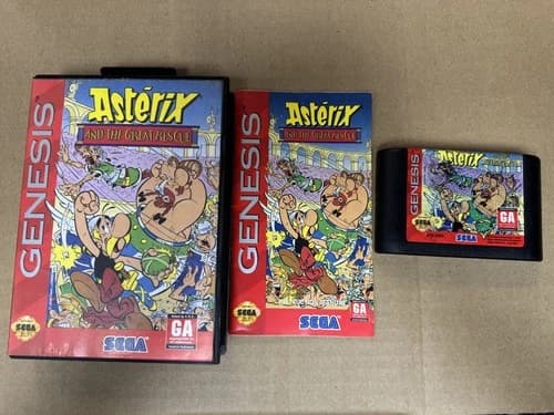 Asterix and the Great Rescue Sega Genesis Complete In Box CIB Great Shape