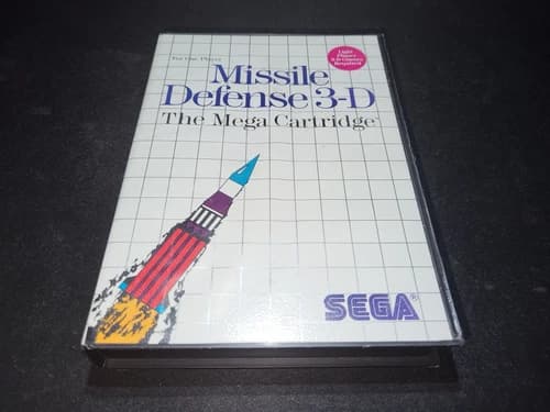 Missile Defense 3-D 3D Sega Master System SMS Cartridge EXMT+cnd COMPLETE n box!