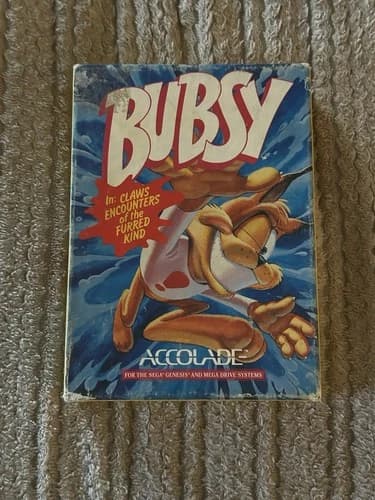 Bubsy in Claws Encounters of the Furred Kind Sega Genesis *TESTED*