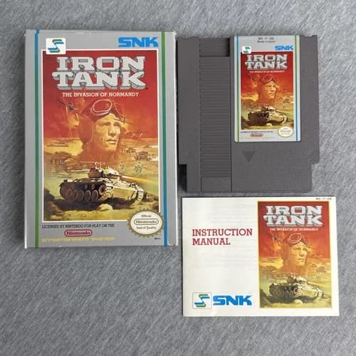 Iron Tank: The Invasion of Normandy (Nintendo NES, 1988) Complete w/ Manual