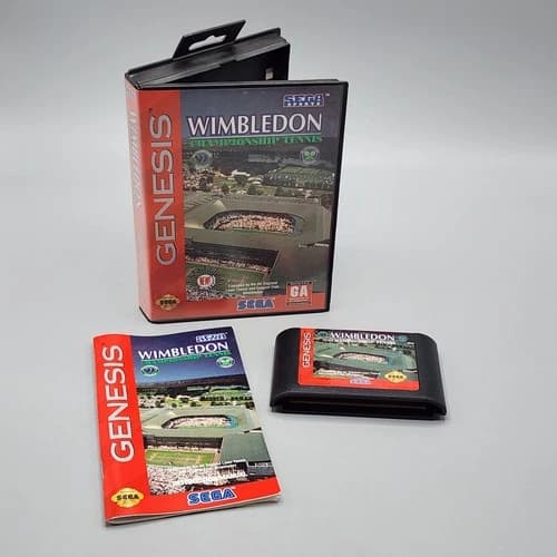 Wimbledon Championship Tennis (Sega Genesis, 1993) Complete - Tested - NICE