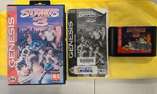 Streets of Rage 3 (Sega Genesis) Complete In Box CIB. "Very Rough" Please read.