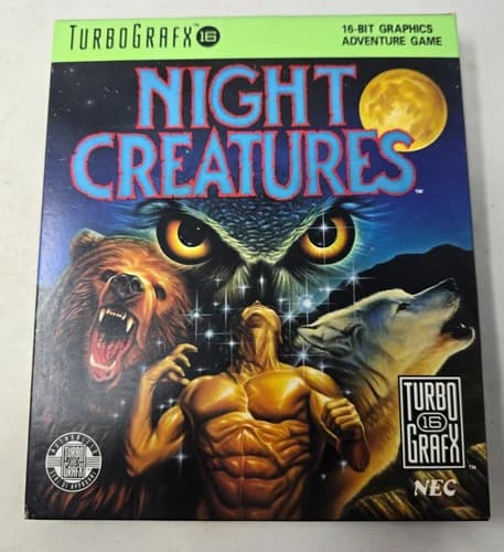 NIGHT CREATURES TurboGrafx 16 Turbo Grafx PC Engine Game COMPLETE USA Original