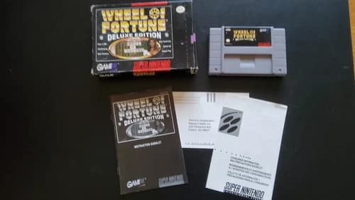 2 SNES Games Wheel of Fortune and Jeopardy, Includes Boxes and Manuals
