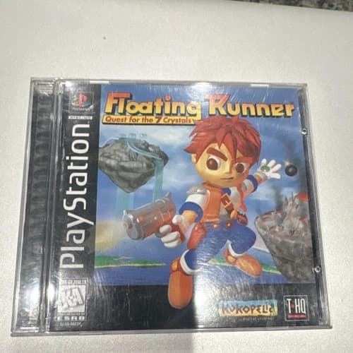 THQ Floating Runner: Quest for the 7 Crystals Sony PlayStation 1 1996 Platformer