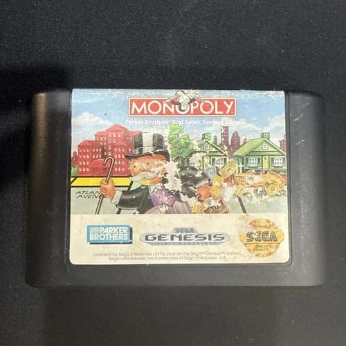 Monopoly (Sega Genesis, 1992) Cart Only TESTED!