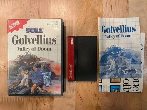 Sega Master System Golvellius Valley of Doom Complete in Box CIB Tested