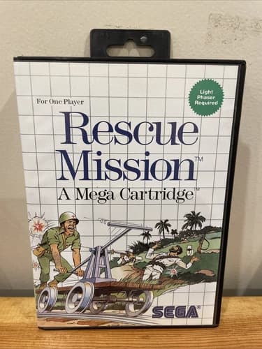 Rescue Mission (Sega Master, 1988) Cib W/cart, Manual, Box