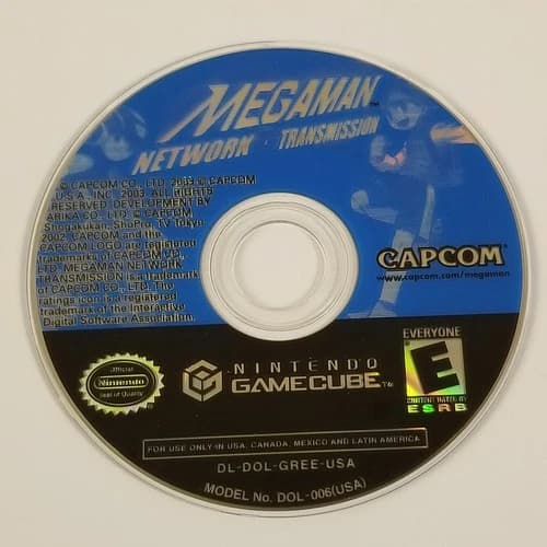Megaman Network Transmission Gamecube game disc only Tested Works Mega Man