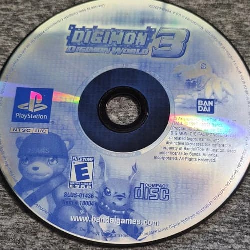 Digimon World 3 - Sony PlayStation 1 - Bandai - NTSC (2002) - GAME DISC ONLY
