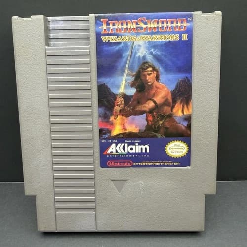 Iron Sword: Wizards and Warriors 2 (Nintendo NES, 1988) Cleaned & Tested