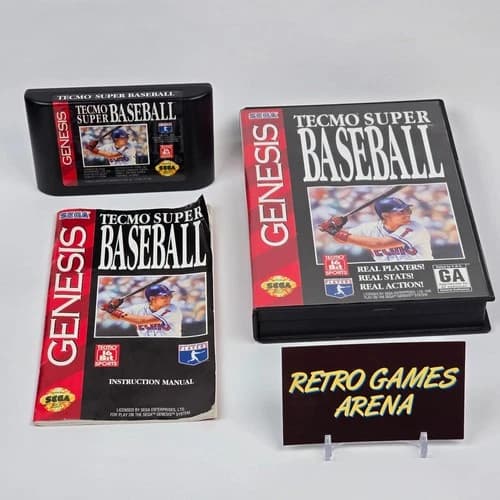 Tecmo Super Baseball (Sega Genesis) CIB COMPLETE